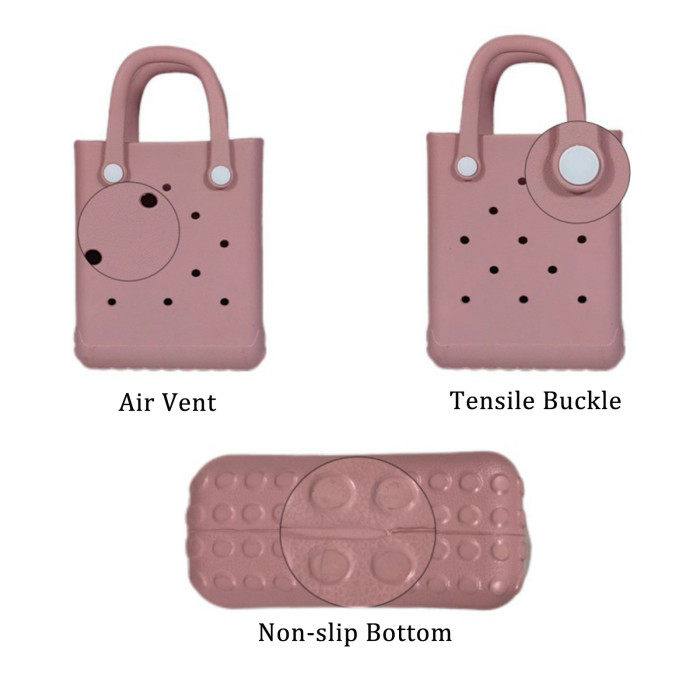 China Warehouse Mini EVA Beach Bag with handle(non-sublimation)