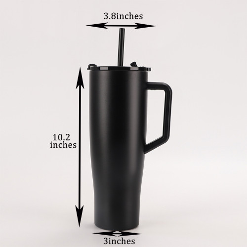 China Warehouse 40oz V5 Powder Coated Stainless Steel Tumbler with straw