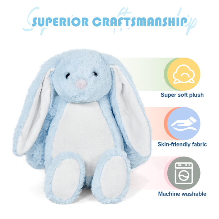 US Warehouse Sublimation Easter Bunny Doll Mixed colors(belly,ears and foot are for sublimation)