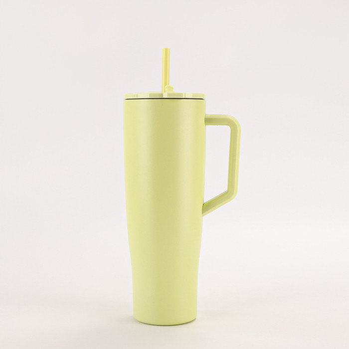 China Warehouse 40oz V5 Powder Coated Stainless Steel Tumbler with straw