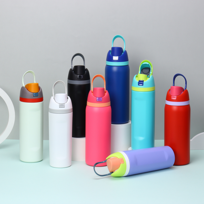 China Warehouse 19oz Powder Coated Portable Stainless Steel Sports Water Bottle