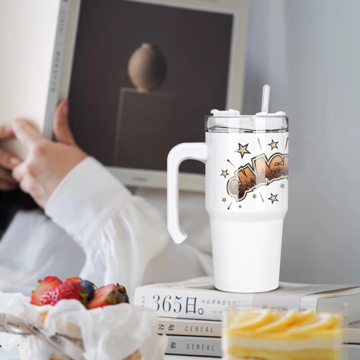 Clearance Sale US Warehouse 20oz Sublimation White Blank Tumbler with handle