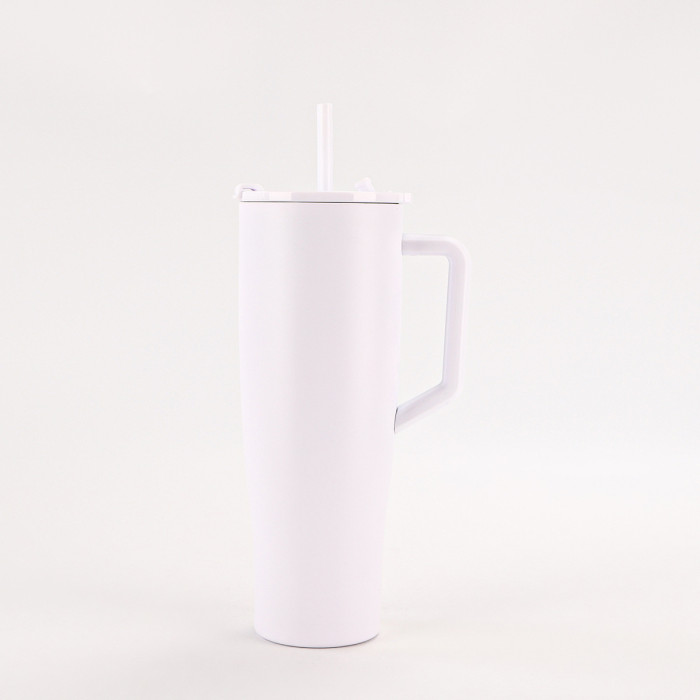 China Warehouse 40oz V5 Powder Coated Stainless Steel Tumbler with straw