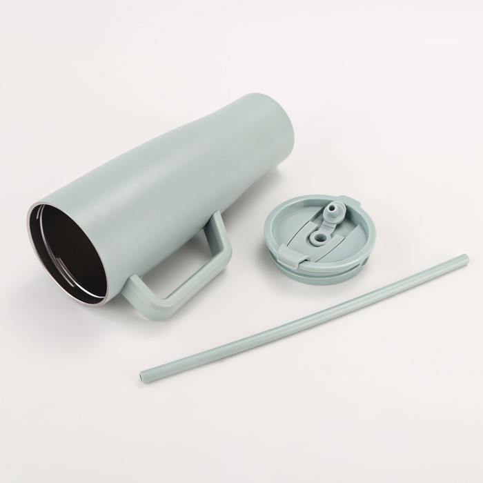 China Warehouse 40oz V5 Powder Coated Stainless Steel Tumbler with straw