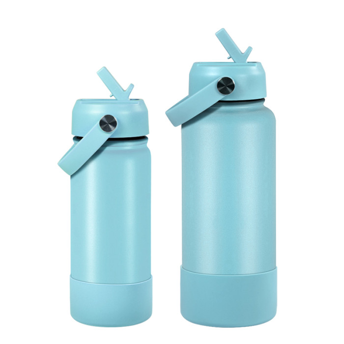 US Warehouse 18oz/32oz Powder Coated  Sports Water Bottle with silicone bottom