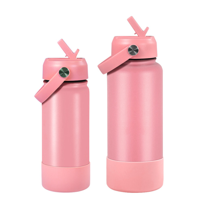 US Warehouse 18oz/32oz Powder Coated  Sports Water Bottle with silicone bottom