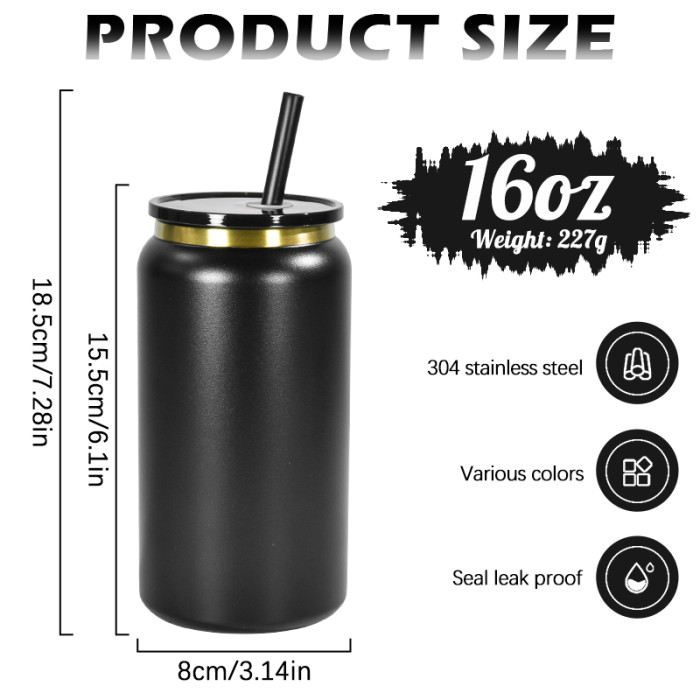 US Warehouse Stainless Steel 16oz Powder Coated Cup with Gold Plated(Not for sublimation) Libby Cups