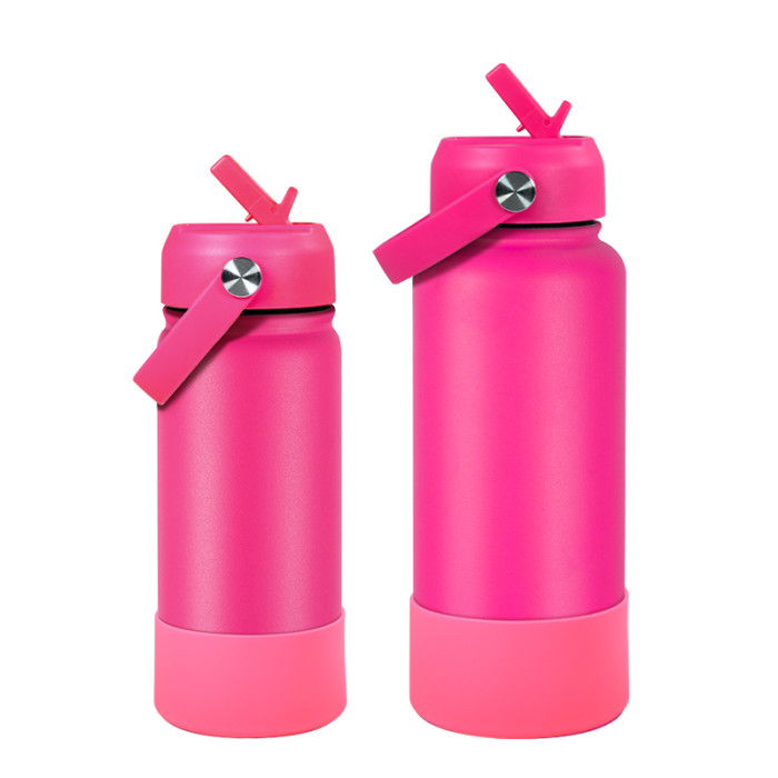 US Warehouse 18oz/32oz Powder Coated  Sports Water Bottle with silicone bottom