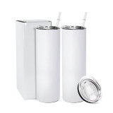 20oz round bottom with plastic straw