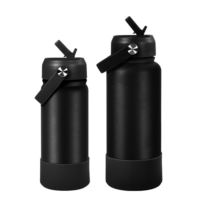US Warehouse 18oz/32oz Powder Coated  Sports Water Bottle with silicone bottom