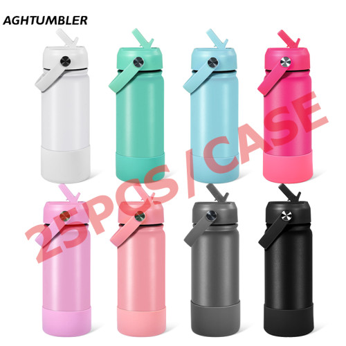 US Warehouse 18oz/32oz Powder Coated  Sports Water Bottle with silicone bottom