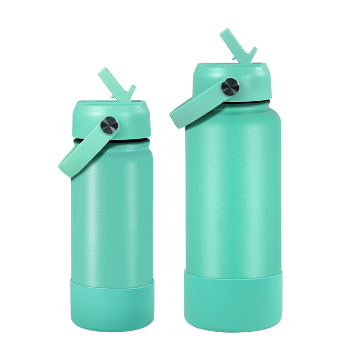 US Warehouse 18oz/32oz Powder Coated  Sports Water Bottle with silicone bottom