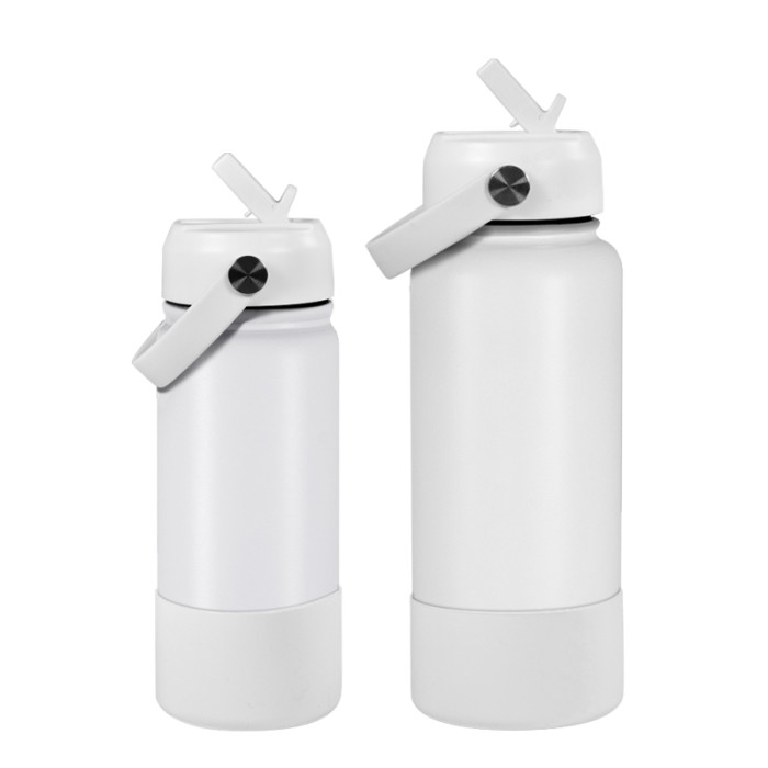 US Warehouse 18oz/32oz Powder Coated  Sports Water Bottle with silicone bottom