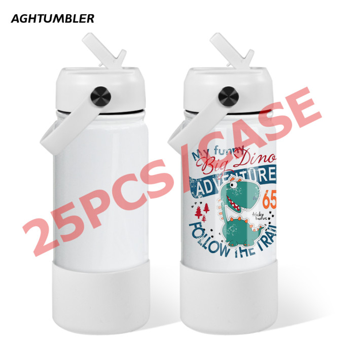 US Warehouse 18oz/32oz Sublimation Sports Water Bottle Silicone Bottom