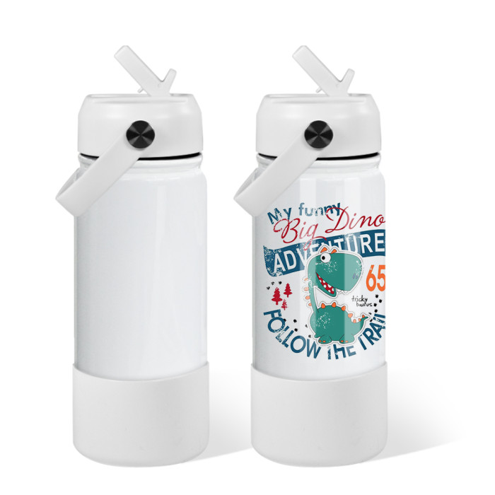 US Warehouse 18oz/32oz Sublimation Sports Water Bottle Silicone Bottom