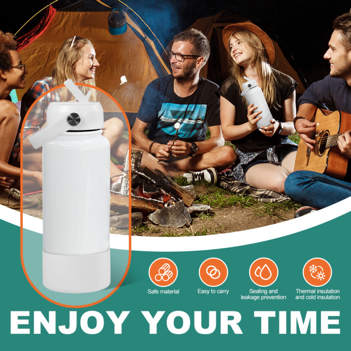 US Warehouse 18oz/32oz Sublimation Sports Water Bottle Silicone Bottom