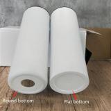 20oz flat bottom with plastic straw