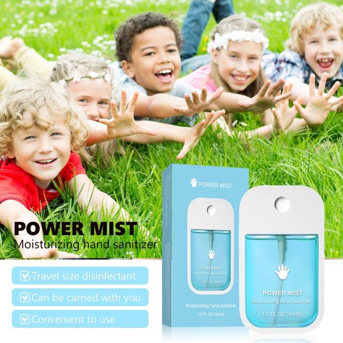 China Warehosue 45ml Power Mist Moisturizing Hand Sanitizer
