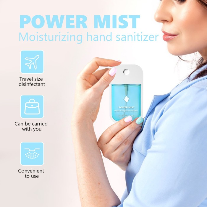 China Warehosue 45ml Power Mist Moisturizing Hand Sanitizer