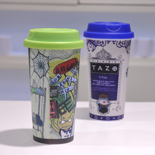 China Warehosue 15oz Double Wall plastic Sublimation Coffee Mugs cup,BPA FREE