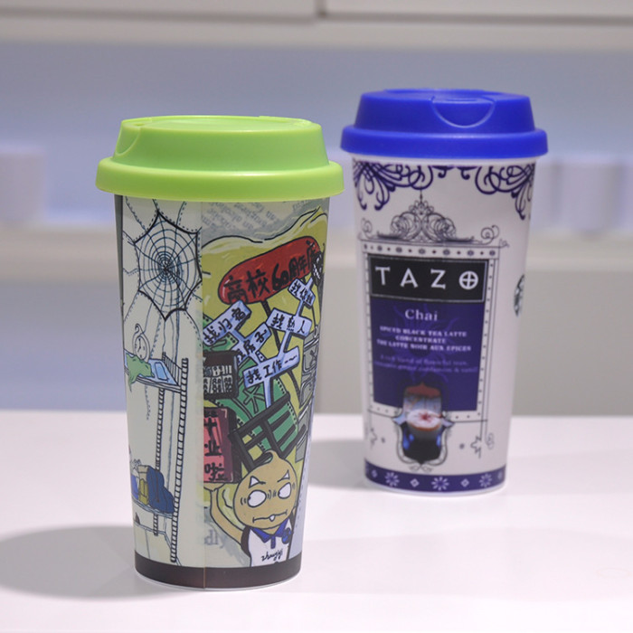 China Warehosue 15oz Double Wall plastic Sublimation Coffee Mugs cup,BPA FREE