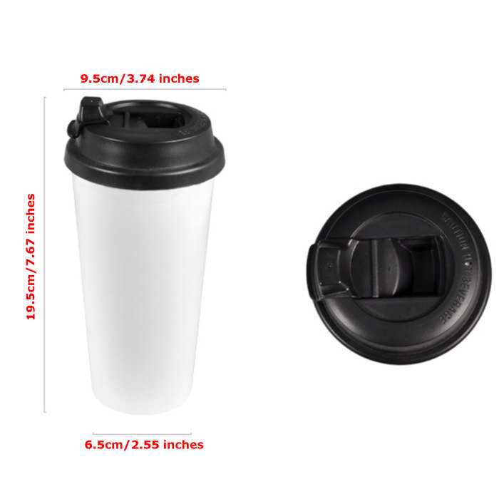 China Warehosue 15oz Double Wall plastic Sublimation Coffee Mugs cup,BPA FREE