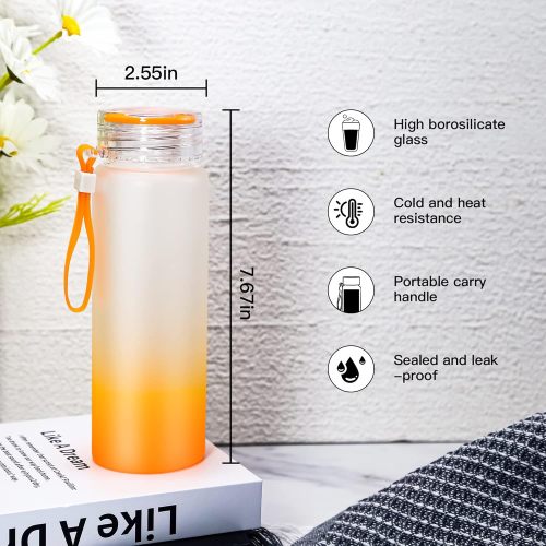 China Warehouse 17oz sublimation glass water bottle mix color