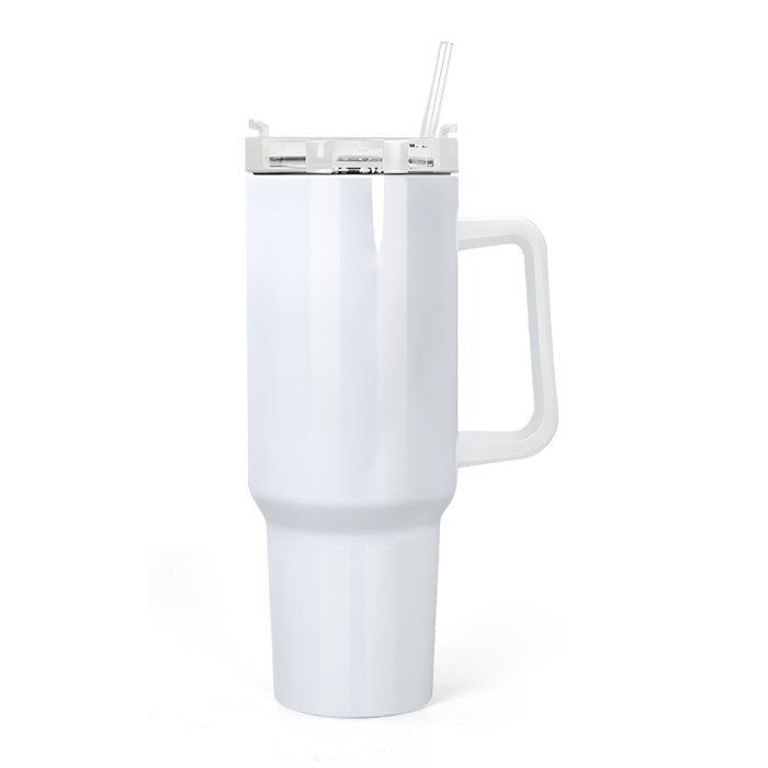 RTS US Warehouse 40OZ sublimation blanks tumblers with colored handle