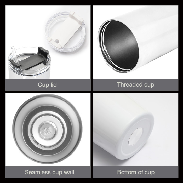 RTS US Warehouse 40OZ white sublimation blanks tumbler with handle