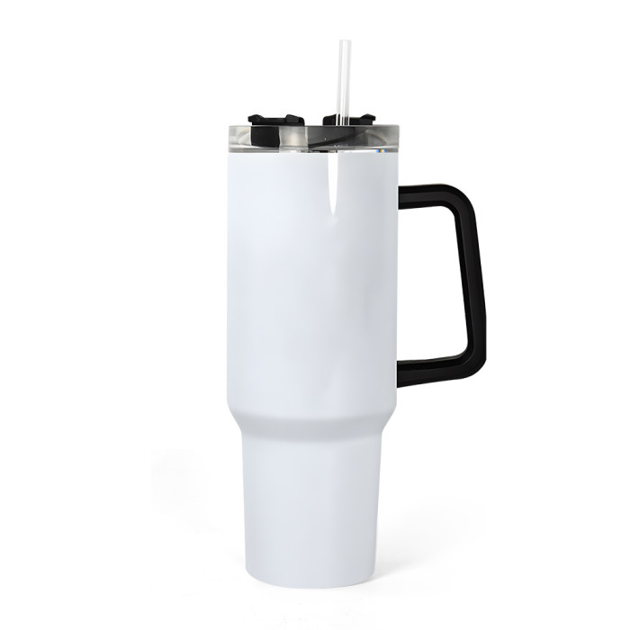 RTS US Warehouse 40OZ white sublimation blanks tumbler with handle