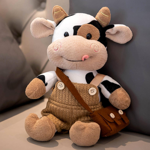 China Warehouse 11.8 inches Cute Cow Doll With Sweater