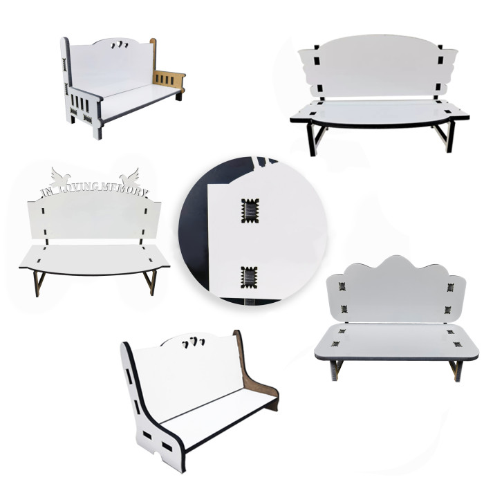 China Warehouse 7 inches Sublimation MDF Memorial Benches