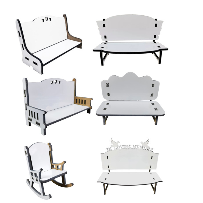 China Warehouse 7 inches Sublimation MDF Memorial Benches