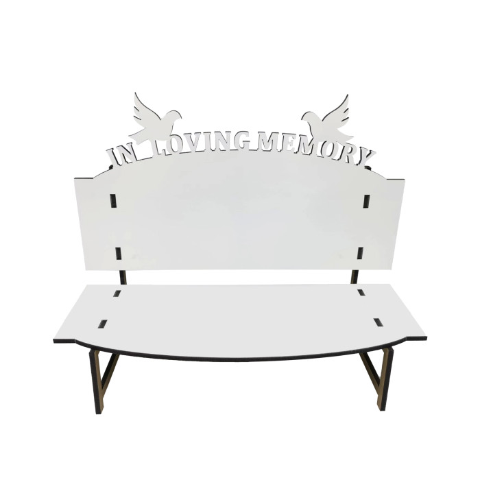 China Warehouse 14 inches Sublimation MDF Memorial Benches