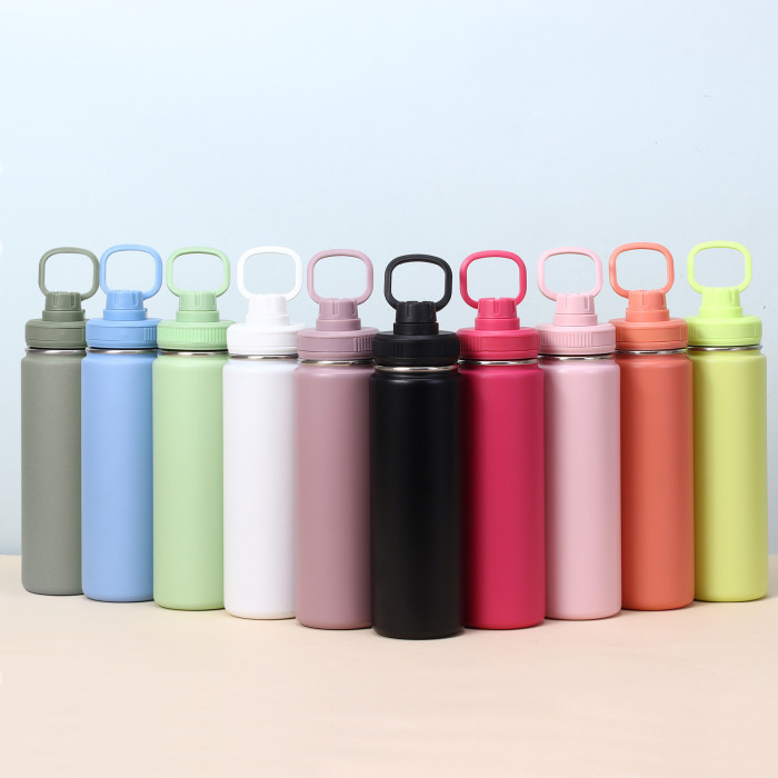 China Warehouse 24oz Powder Coated Sports Water Bottle,Leakproof