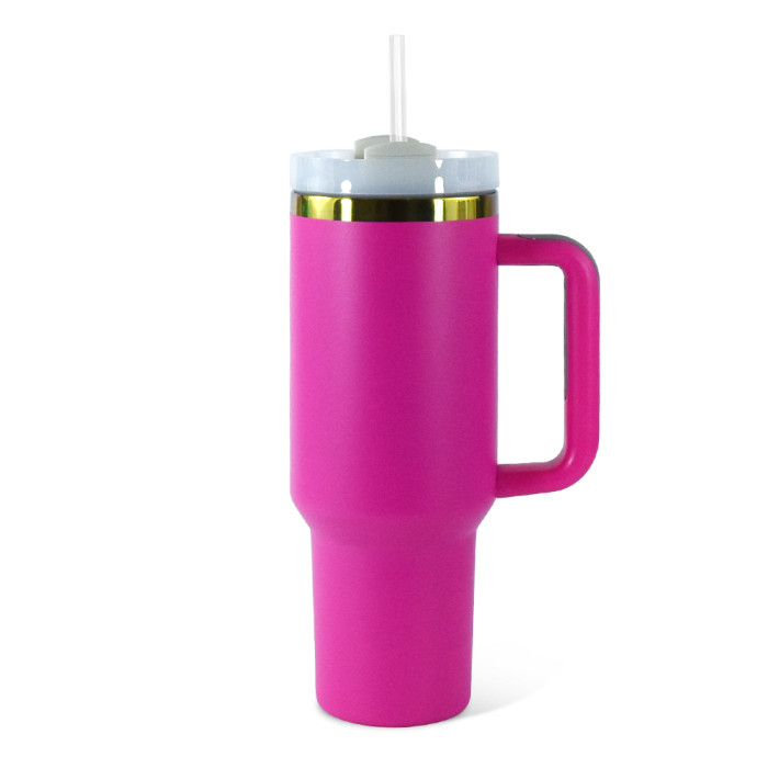RTS US Warehouse 40OZ powder coated tumbler with rainbow plated(Not for sublimation)