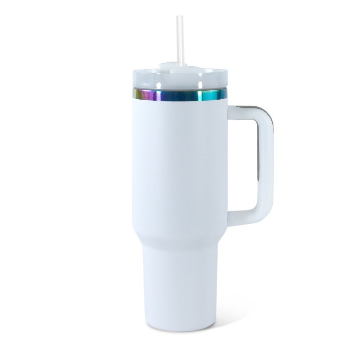 RTS US Warehouse 40OZ powder coated tumbler with rainbow plated(Not for sublimation)