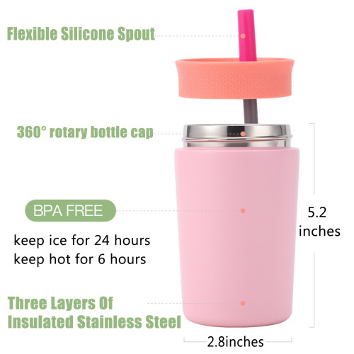 China Warehouse 12oz kid powder coated tumbler water bottle kids bottle