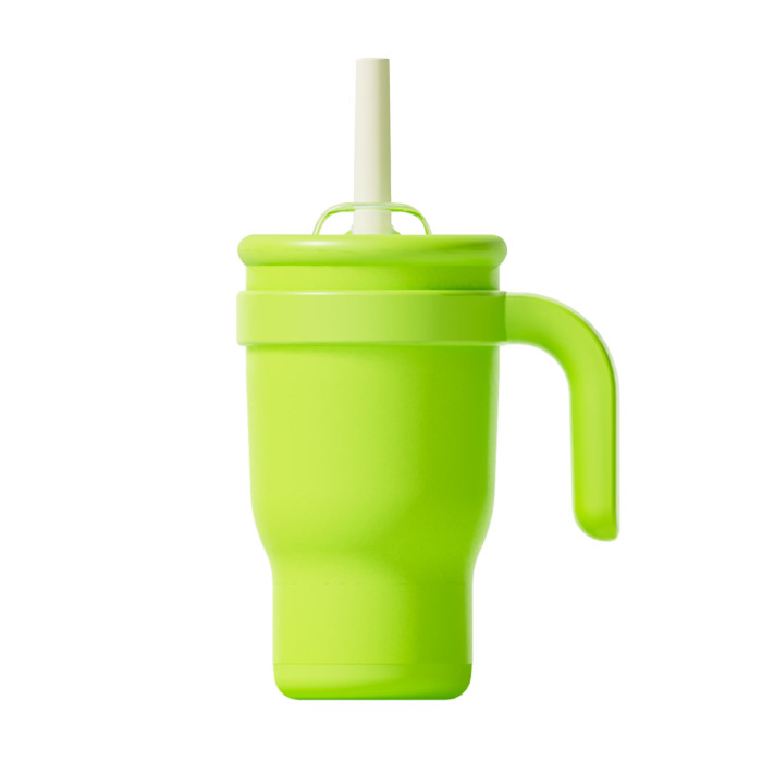 China Warehouse 14oz powder coated Colored Stainless Steel Kids Tumbler water bottle Cups