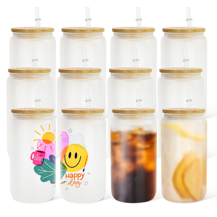 RTS US Warehosue 16oz frosted sublimation glass Cup Libby Cups