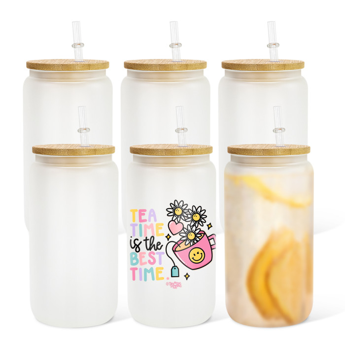 RTS US Warehosue 16oz frosted sublimation glass Cup Libby Cups