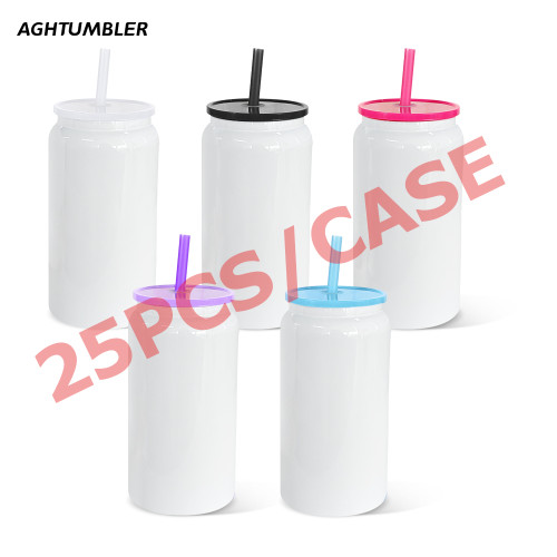 US Warehouse 16oz White Stainless Steel Sublimation Cup Libby Cups