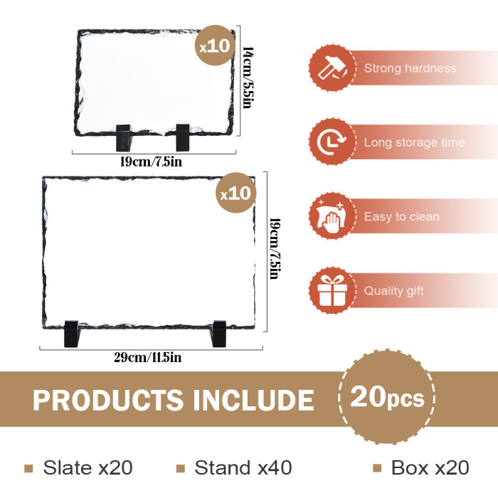 US Warehouse Sublimation blanks rock slate photo slate