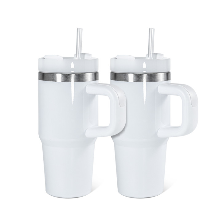 RTS US Warehouse 14oz white sublimation blanks tumbler with handle