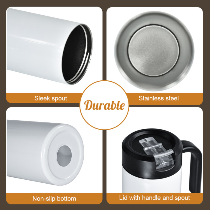 China warehouse 20oz sublimation tumblers with handle lids