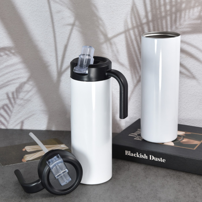 China warehouse 20oz sublimation tumblers with handle lids