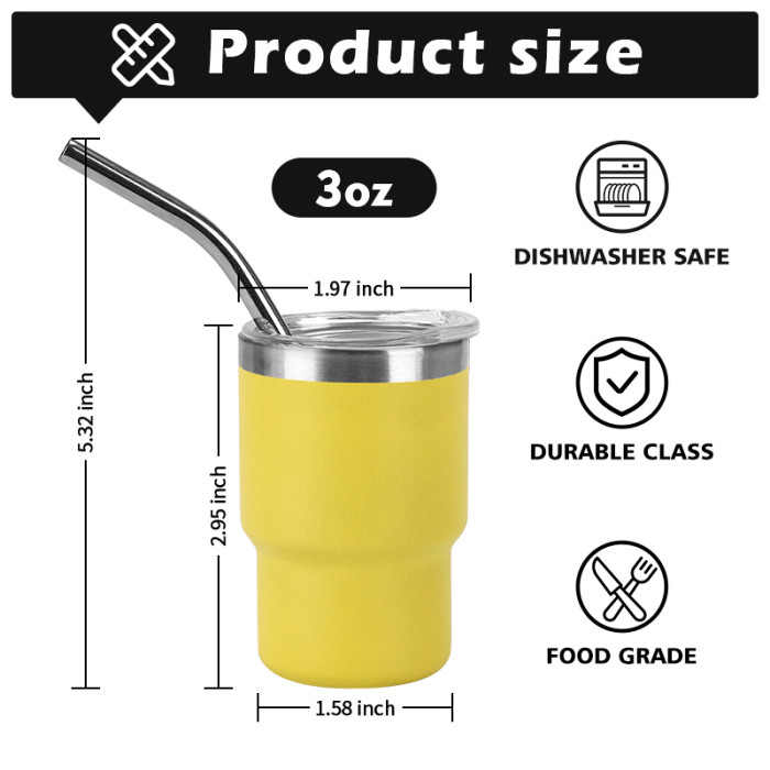 US Warehouse 3oz powder coated mini Cup(not for sublimation)