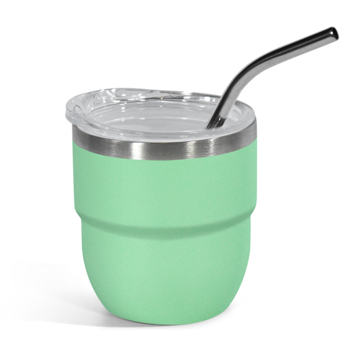 US Warehouse 4oz powder coated coffee mugs mini cups inside with enamel coating