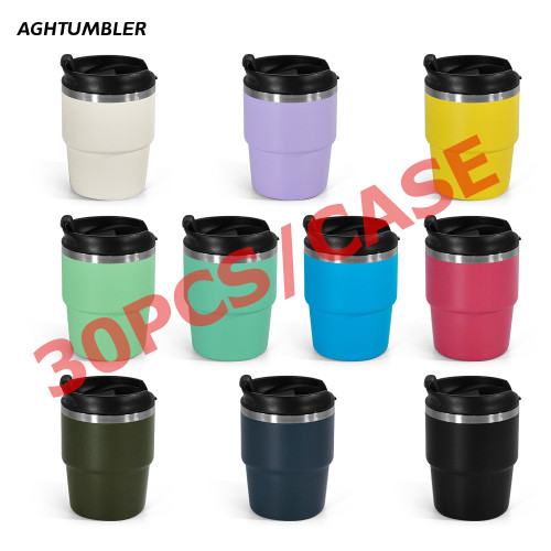 US Warehouse 6oz powder coated coffee mugs mini cups inside with enamel coating