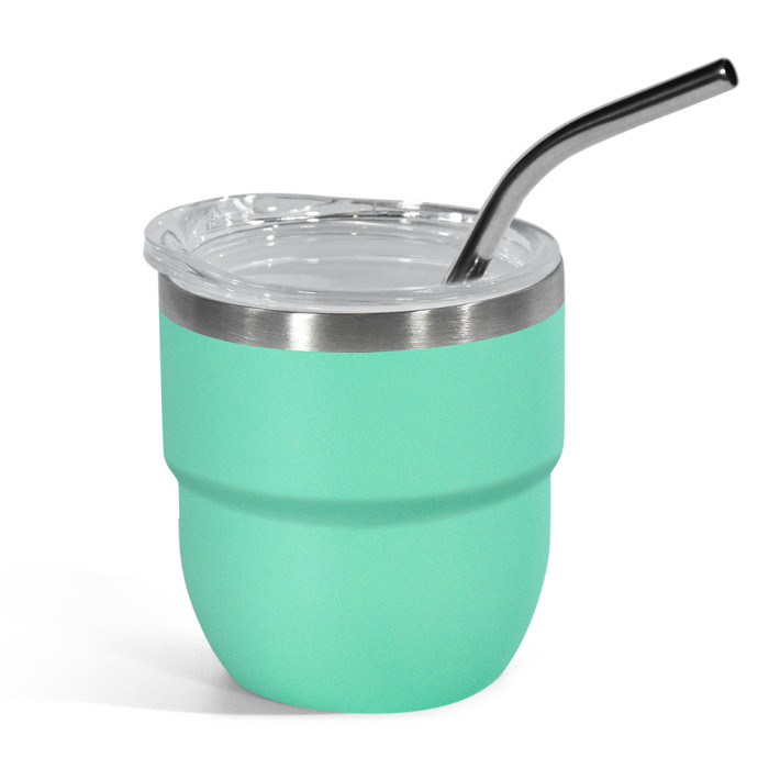 US Warehouse 4oz powder coated coffee mugs mini cups inside with enamel coating